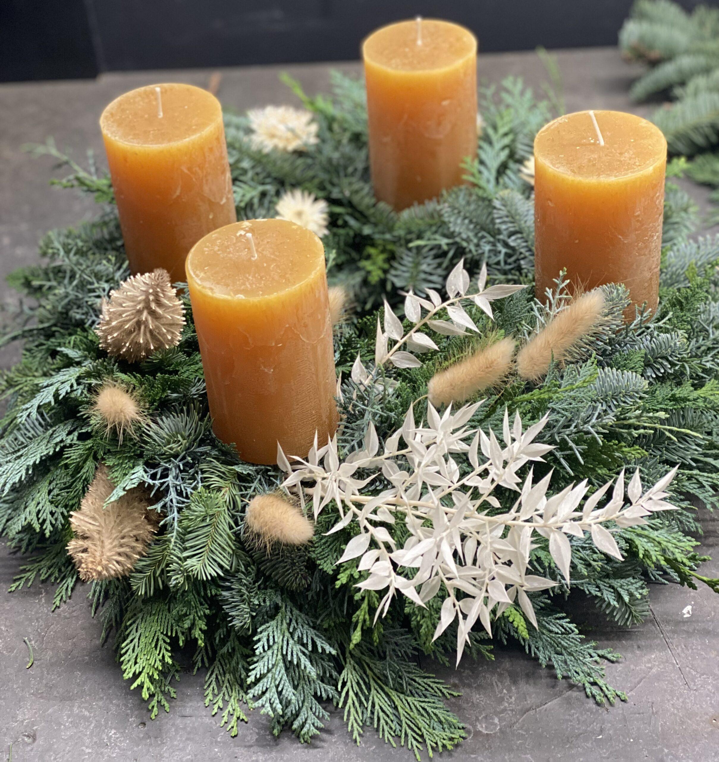 Workshop Kurse Advent Adventskranz Adventsfloristik SILBERKNOSPE Aadorf Ettenhausen Thurgau Ostschweiz Zürich