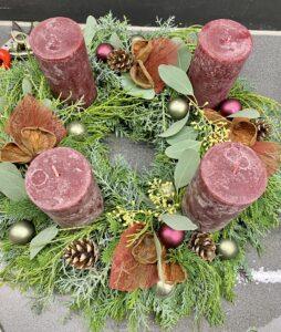 Workshop Kurse Advent Adventskranz Adventsfloristik SILBERKNOSPE Aadorf Ettenhausen Thurgau Ostschweiz Zürich
