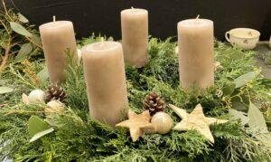 Kurs Adventskranz Workshop Kurse Advent Adventsfloristik SILBERKNOSPE Floristik Aadorf Ettenhausen Thurgau Ostschweiz Zürich