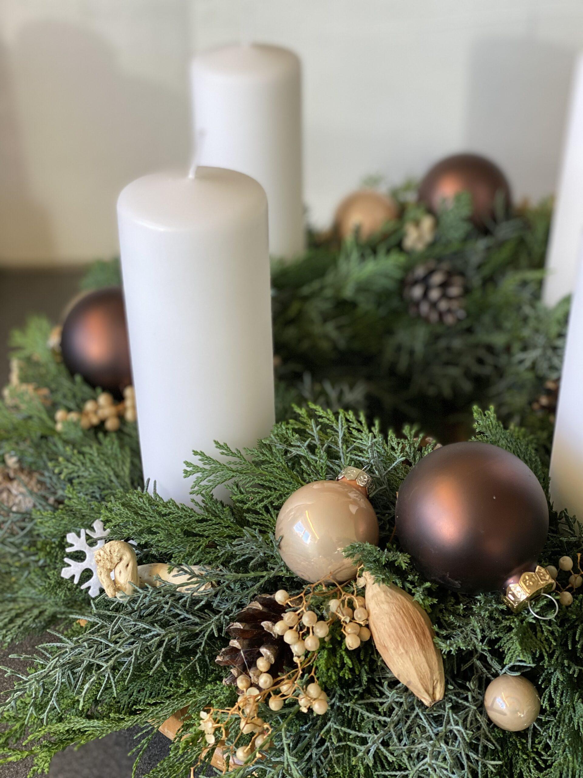 Adventskranz Kurse Workshops Floristik Ostschweiz Aadorf Ettenhausen Thurgau Zürich SILBERKNOSPE natürlicher Adventskranz Adventszeit