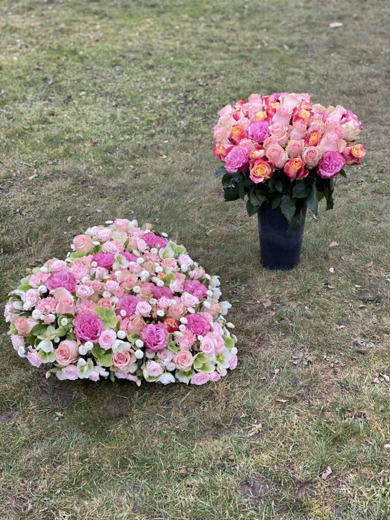 Blumenherz Trauerherz Trauerfloristik Blumen Trauerfeier Aadorf Thurgau Ettenhausen Ostschweiz Elgg Winterthur SILBERKNOSPE Floristik