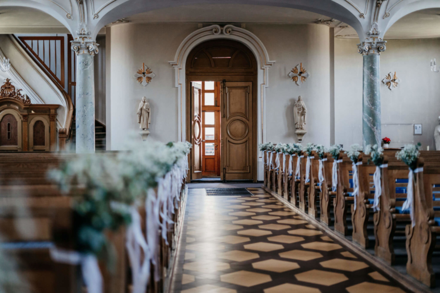 Banksträusschen Kirchendeko Weinfelden Hochzeitsfloristik Schweiz  SILBERKNOSPE